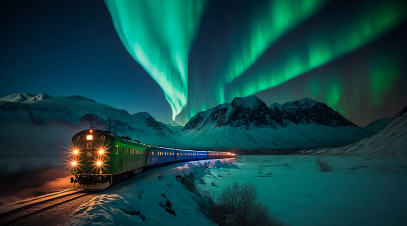 Norwegian aurora-viewing train